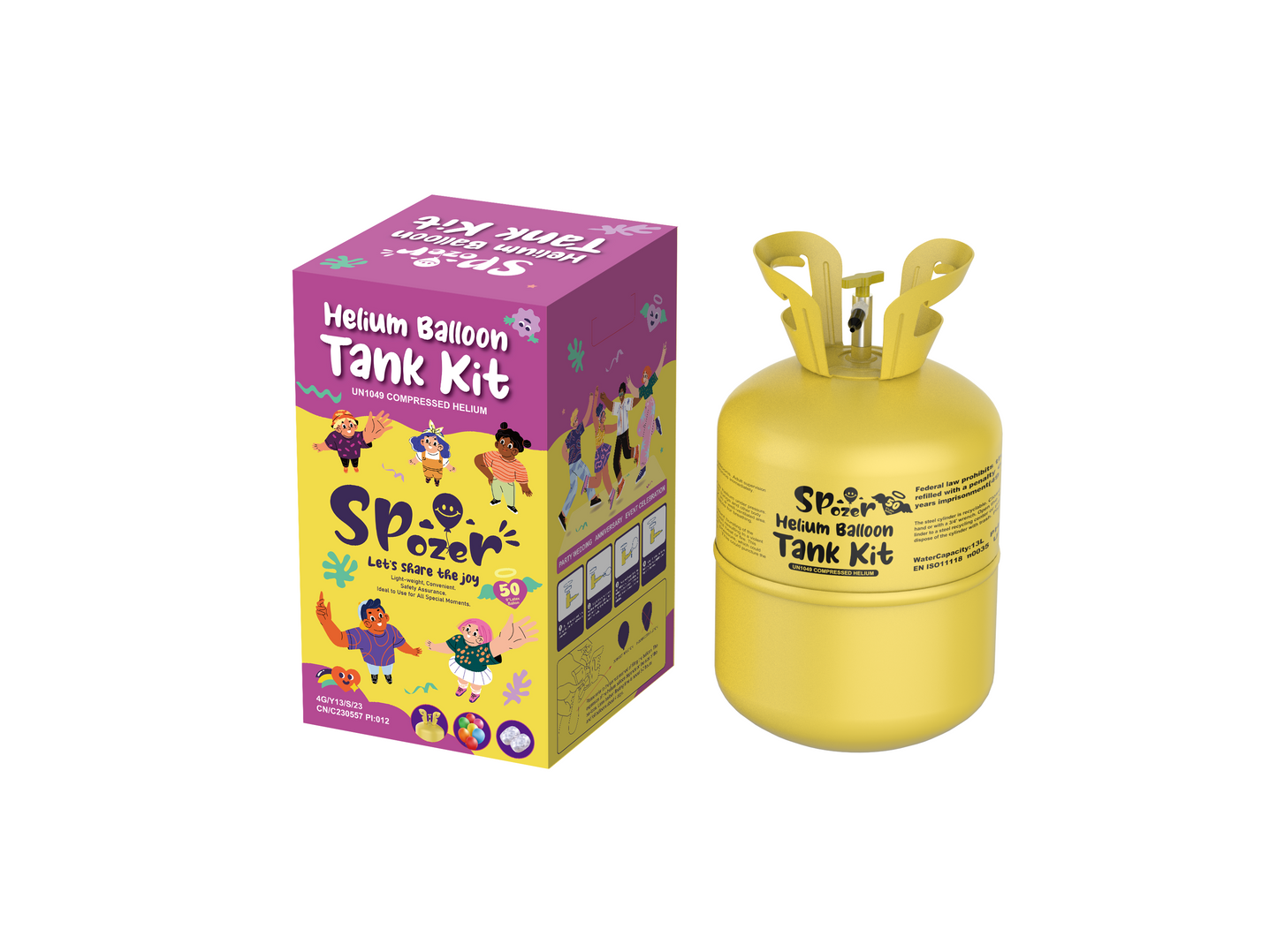 Spozer Helium Balloon Tank Kit