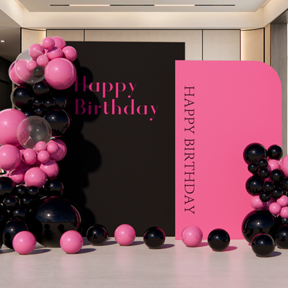 118pcs Pink Black Balloons Latex Balloons Different Sizes 18+12+10+5 Inch Party Balloon Kit for Birthday Party Graduation Wedding Holiday Balloon Decoration