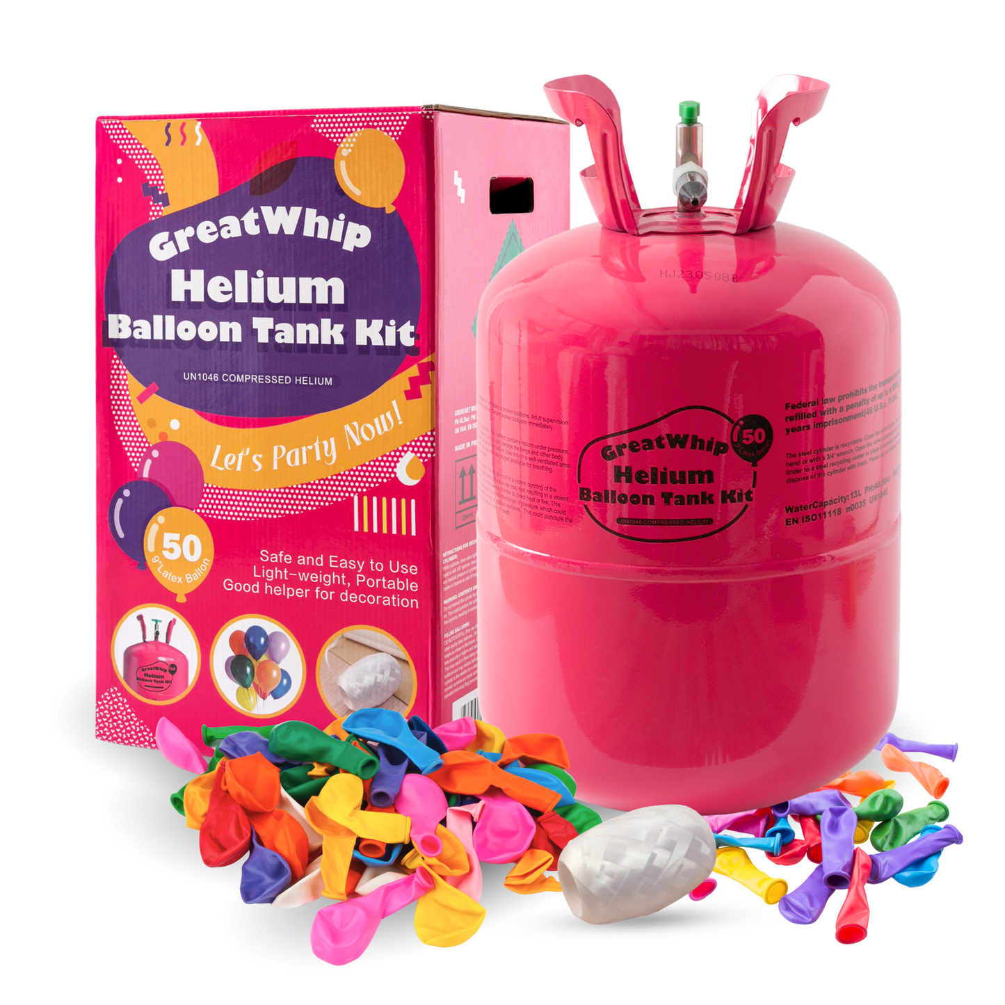 GreatWhip 13L Helium Tank for inflate 50 balloons