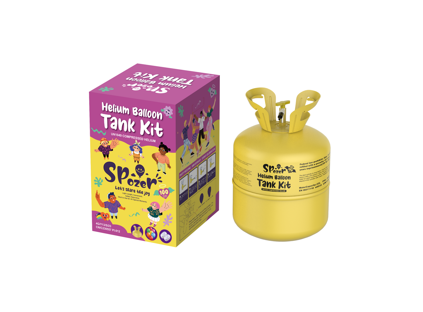 Spozer Helium Balloon Tank Kit